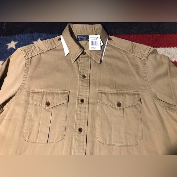 Vintage Ralph Lauren Polo RLPC Sportsman FISHING DOG HUNTING Shirt L Rlx Rod Usa - Picture 6 of 14